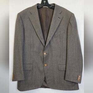 Canali grey and brown wool blazer